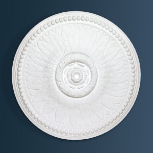 Victorian Decorative plaster ceiling rose 465mm diameter with traditional Ornate, Leaf detail