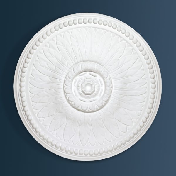 Victorian Decorative plaster ceiling rose 465mm diameter with traditional Ornate, Leaf detail