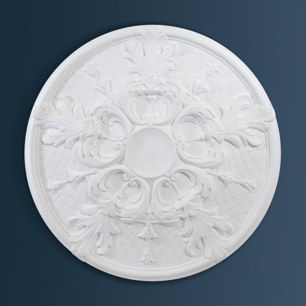 Victorian Decorative plaster ceiling rose 485mm diameter with traditional Ornate, Leaf detail