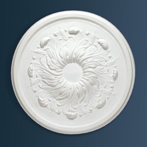 Victorian Decorative plaster ceiling rose 495mm diameter with traditional Ornate, Leaf detail