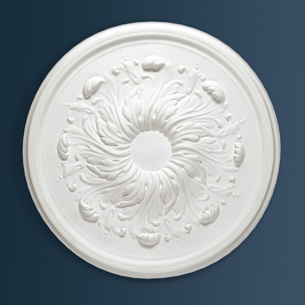 Victorian Decorative plaster ceiling rose 495mm diameter with traditional Ornate, Leaf detail