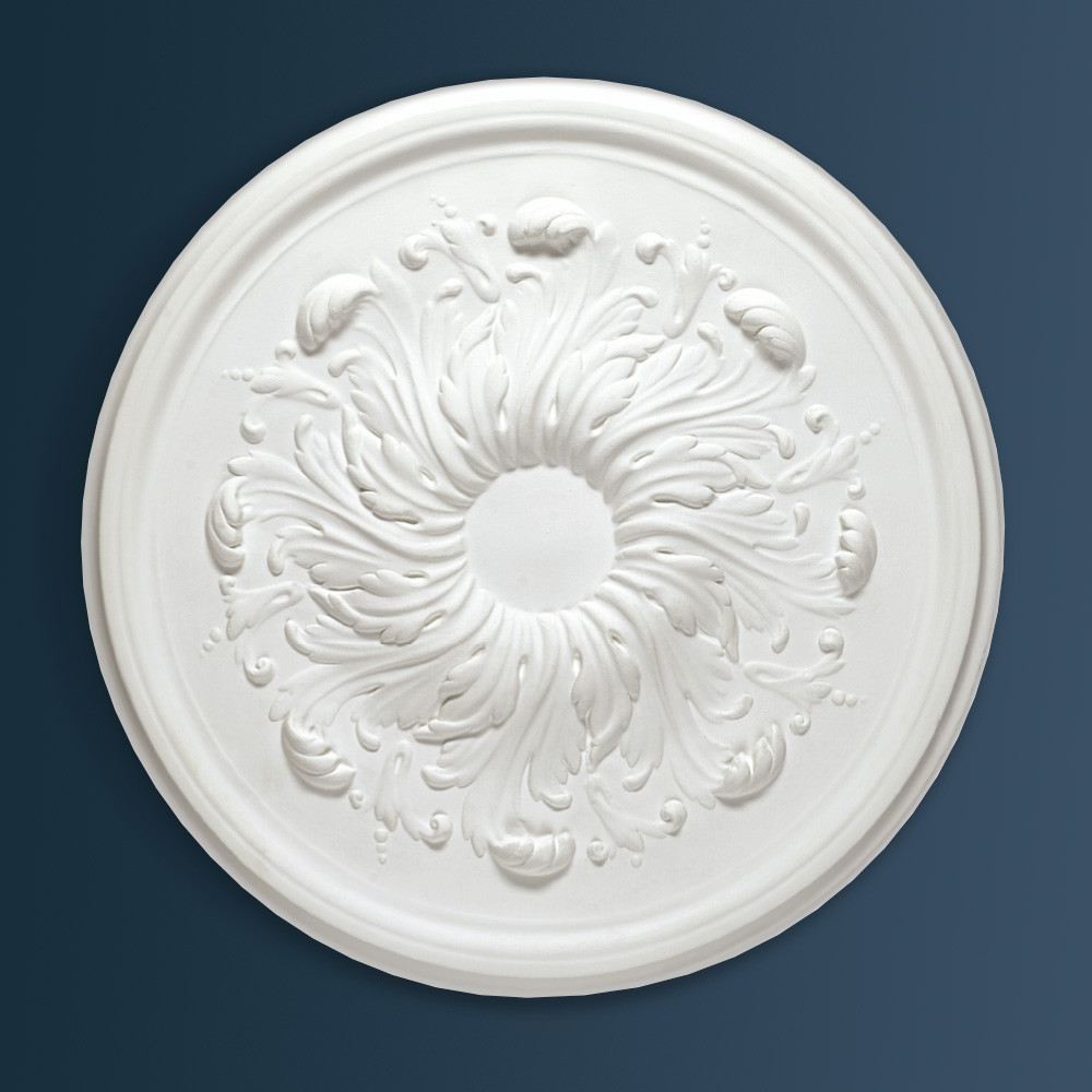 Acanthus Plaster Ceiling Rose Victorian Decorative plaster ceiling rose 495mm diameter with traditional Ornate, Leaf detail