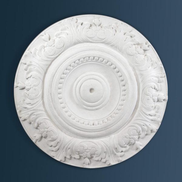 Victorian Decorative plaster ceiling rose 500mm diameter with traditional Ornate, Leaf detail
