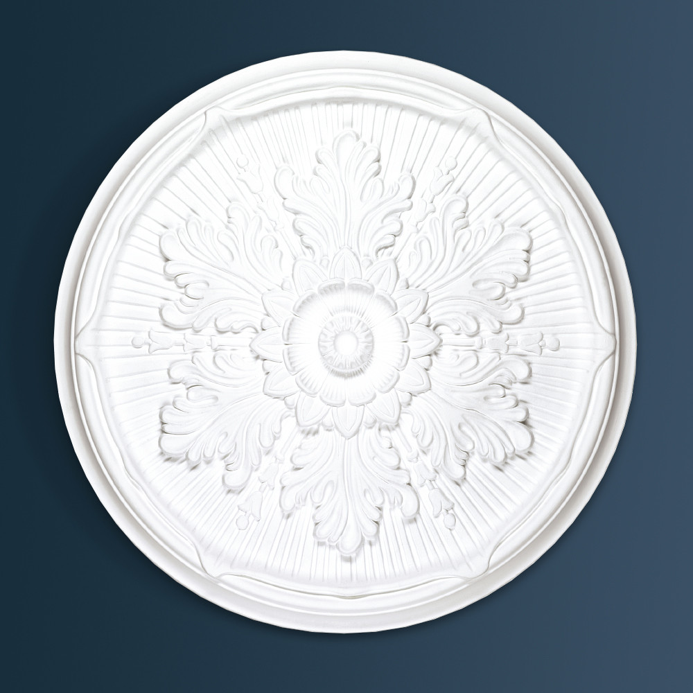 Acanthus Leaf Plaster Ceiling Rose Victorian Decorative plaster ceiling rose 535mm diameter with traditional Ornate, Floral detail