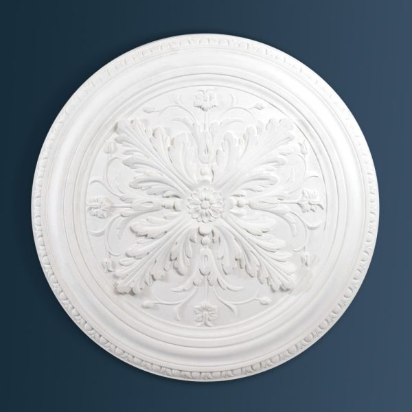Victorian Decorative plaster ceiling rose 540mm diameter with traditional Ornate, Leaf detail