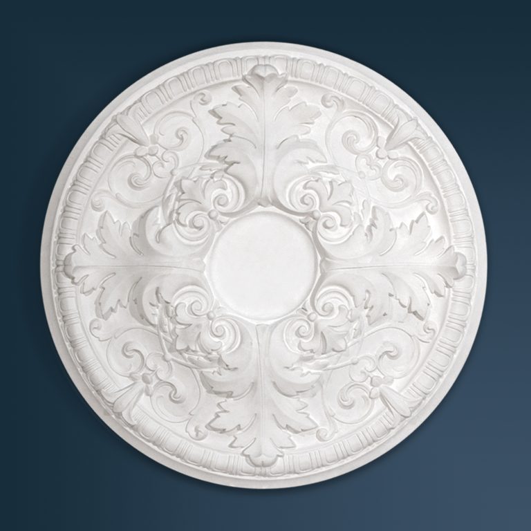 Victorian Decorative plaster ceiling rose 560mm diameter with traditional Ornate, Leaf detail
