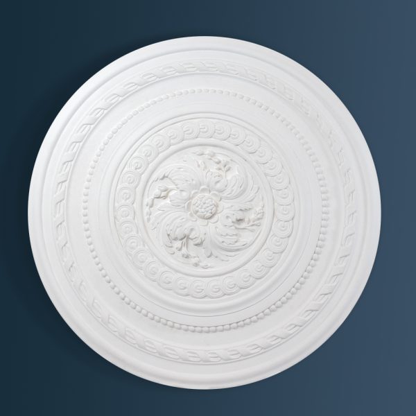 Victorian Decorative plaster ceiling rose 630mm diameter with traditional Ornate, Leaf detail