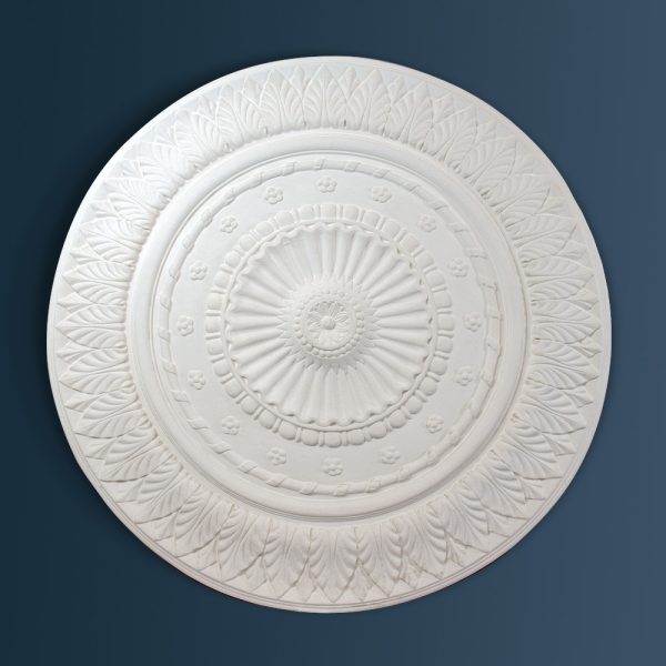 Victorian Decorative plaster ceiling rose 650mm diameter with traditional Ornate, Floral, Egg & Dart detail