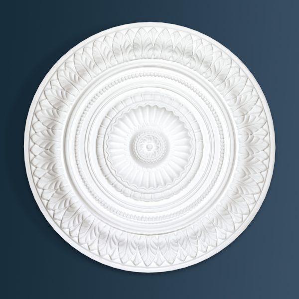 Victorian Decorative plaster ceiling rose 665mm diameter with traditional Ornate, Leaf detail