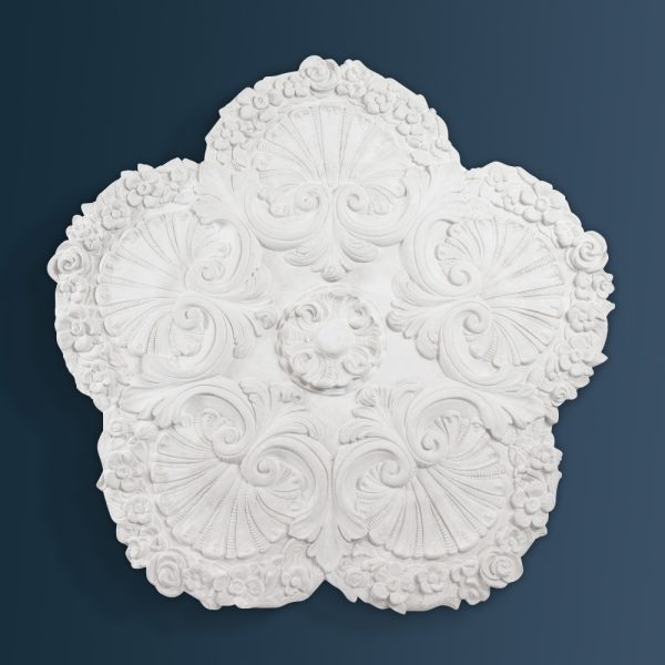 Victorian Decorative plaster ceiling rose 670mm diameter with traditional Ornate, Leaf detail