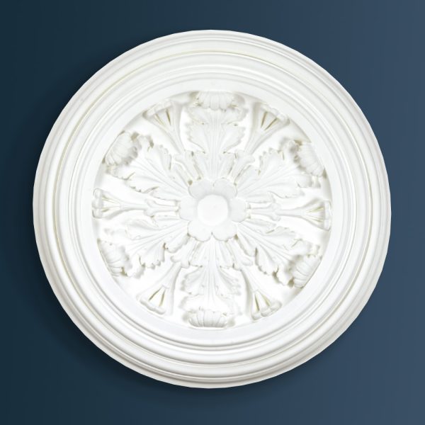 Victorian Decorative plaster ceiling rose 950mm diameter with traditional Ornate, Leaf detail