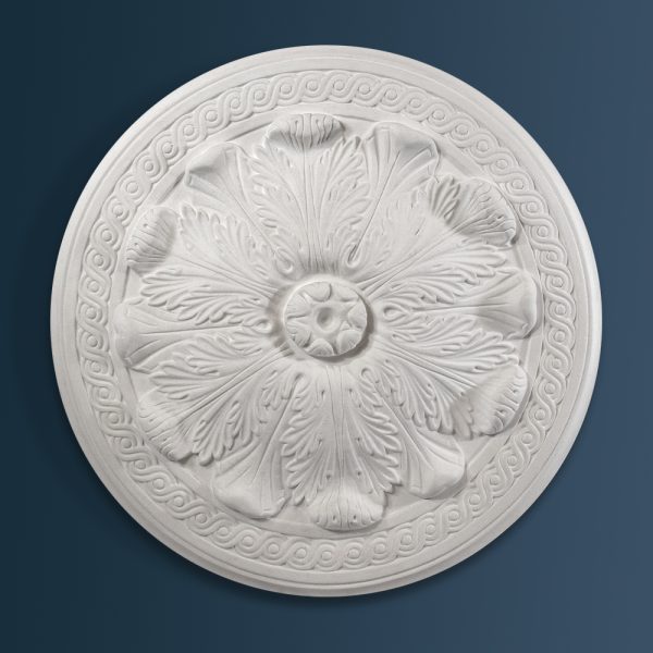 Victorian Floral plaster ceiling rose 530mm diameter with traditional Ornate, Leaf detail