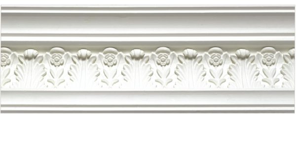 Victorian floral plaster cornice 165x205mm - 3.0m, in a Floral, Ornate Leaf design