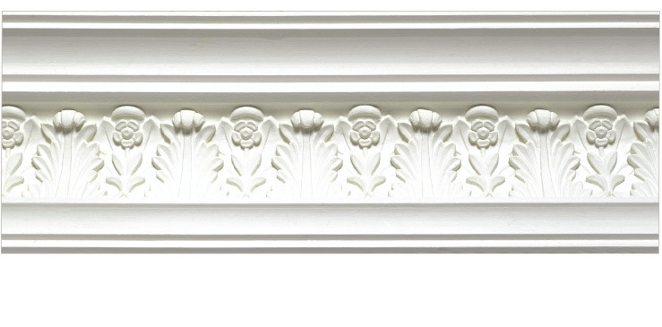 Victorian floral plaster cornice 165x205mm - 3.0m, in a Floral, Ornate Leaf design