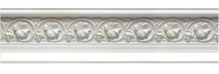 Victorian floral plaster cornice 230x105mm - 3.0m, in a Floral, Ornate Leaf design