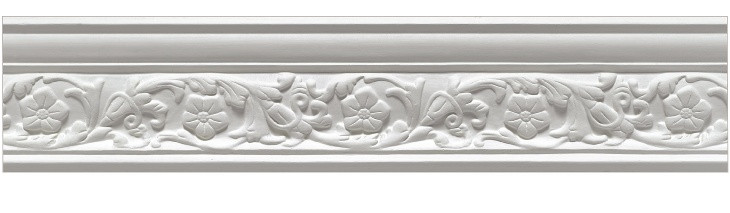 Victorian floral plaster cornice 67x95mm - 3.0m, in a Ornate Floral design