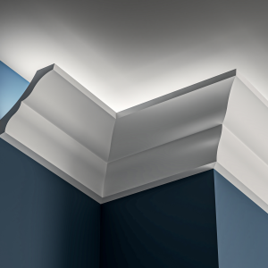 Victorian Lighting cornice 120x110mm - 3.0m with Plain design for LED lighting.
