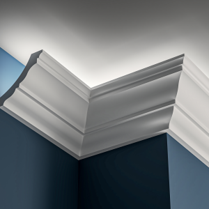 Victorian Lighting cornice 170x160mm - 3.0m with Plain design for LED lighting.