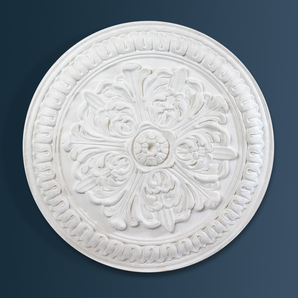 Leaf and Lambs Tongue Plaster Ceiling Rose Victorian Ornate plaster ceiling rose 460mm diameter with traditional Ornate detail