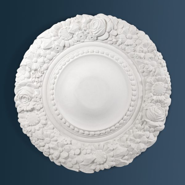 Victorian Ornate plaster ceiling rose 530mm diameter with traditional Ornate, Floral, Leaf detail