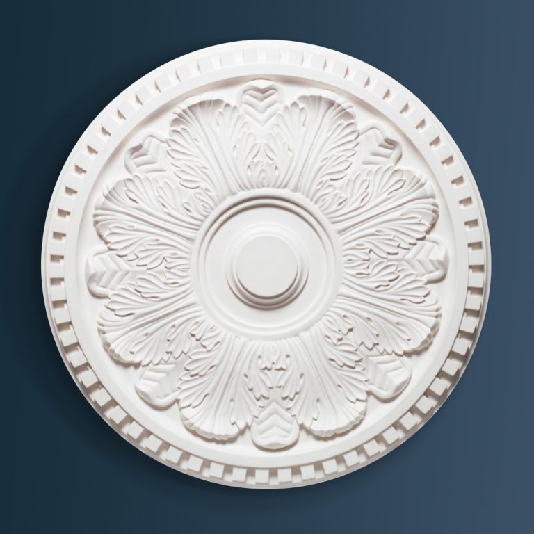 Victorian Ornate plaster ceiling rose 770mm diameter with traditional Ornate, Dentil Block, Floral detail
