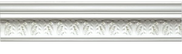 Victorian ornate plaster cornice 95x122mm - 3.0m, in a Ornate Leaf design