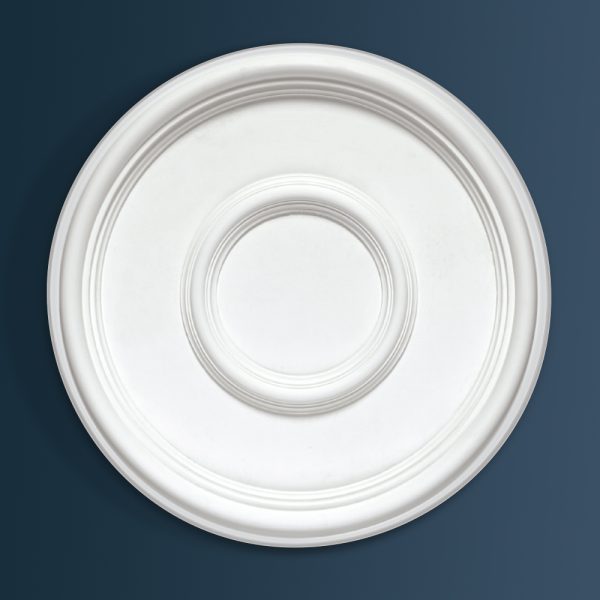 Victorian Plain plaster ceiling rose 430mm diameter with traditional Plain detail
