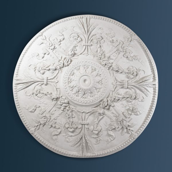 Victorian Plain plaster ceiling rose 860mm diameter with traditional Ornate, Leaf detail