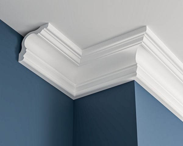 Victorian plaster cornice 110x120mm - 3.0m, in a Plain Cove design