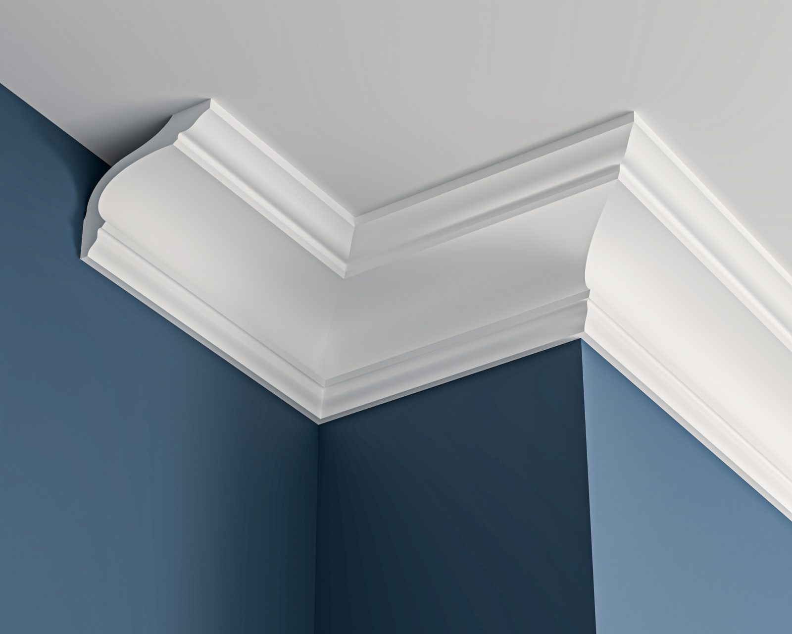 Victorian Swan Neck Plaster Cornice Victorian plaster cornice 115x145mm - 3.0m, in a Plain Cove design
