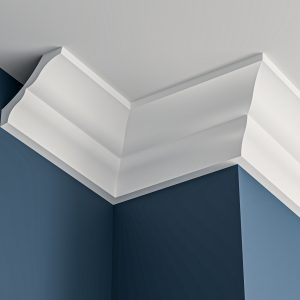 Victorian plaster cornice 120x110mm - 3.0m, in a Plain design