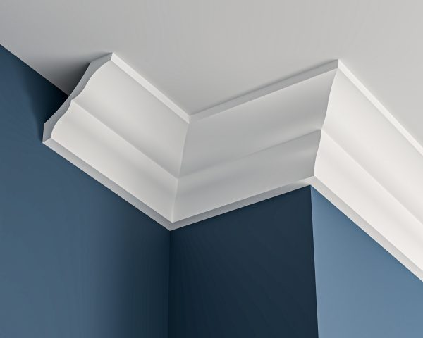 Victorian plaster cornice 120x110mm - 3.0m, in a Plain design