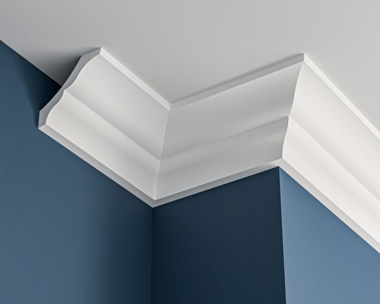 Victorian plaster cornice 120x110mm - 3.0m, in a Plain design