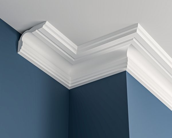 Victorian plaster cornice 125x85mm - 3.0m, in a Plain cove design