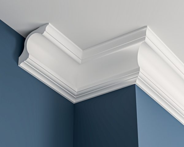 Victorian plaster cornice 150x180mm - 3.0m, in a Plain Cove design