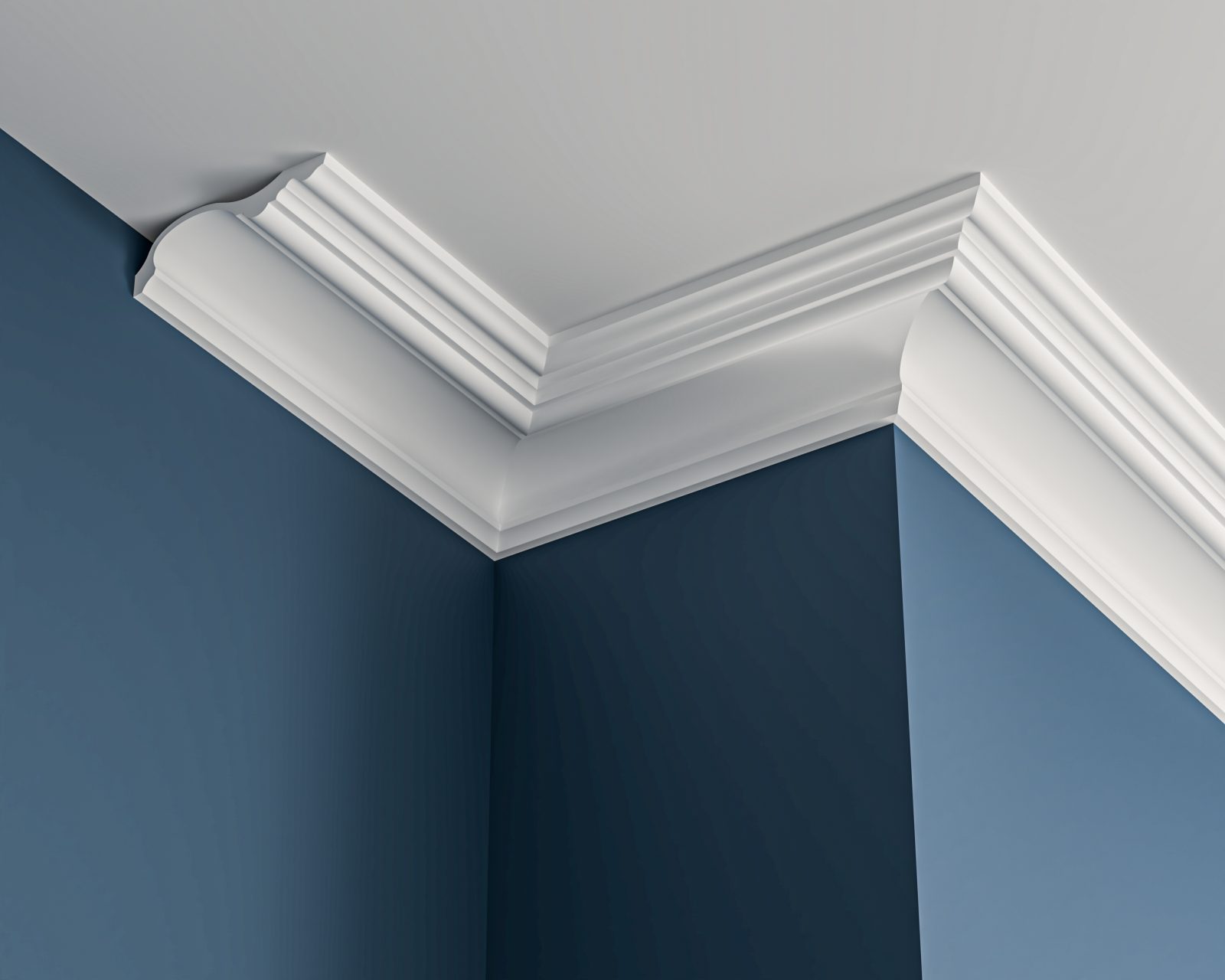 Regent Swan Neck Plaster Cornice Victorian plaster cornice 180x60mm - 3.0m, in a Plain Cove design