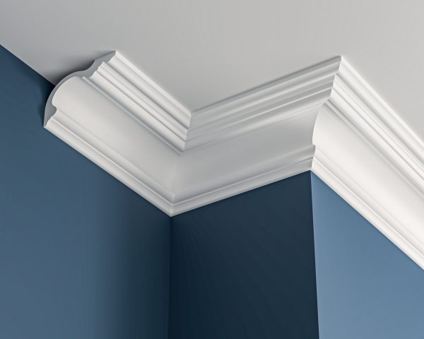 Victorian plaster cornice 200x115mm - 3.0m, in a Plain Cove design