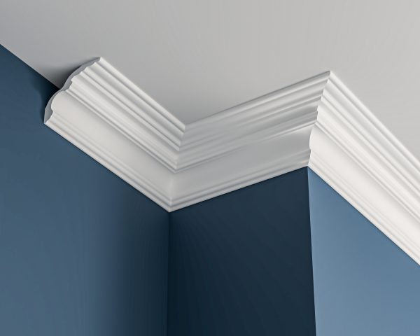 Victorian plaster cornice 205x160mm - 3.0m, in a Plain design