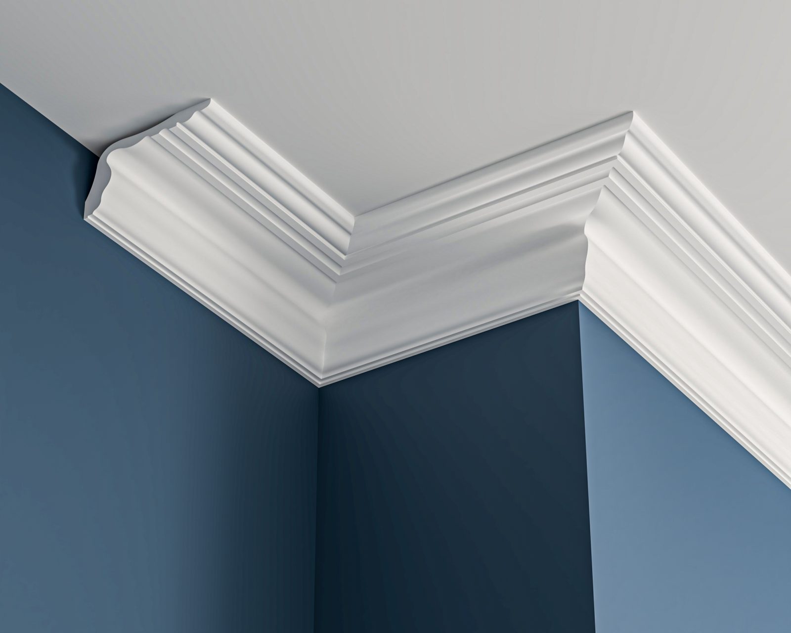 Large Victorian Cove Plaster Cornice Victorian plaster cornice 210x115mm - 3.0m, in a Plain design
