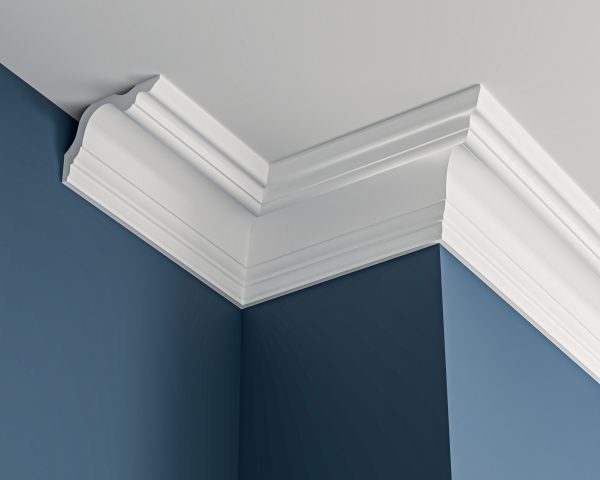 Victorian plaster cornice 210x150mm - 3.0m, in a Plain Cove design