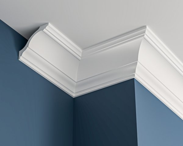 Victorian plaster cornice 85x100mm - 3.0m, in a Plain Cove design