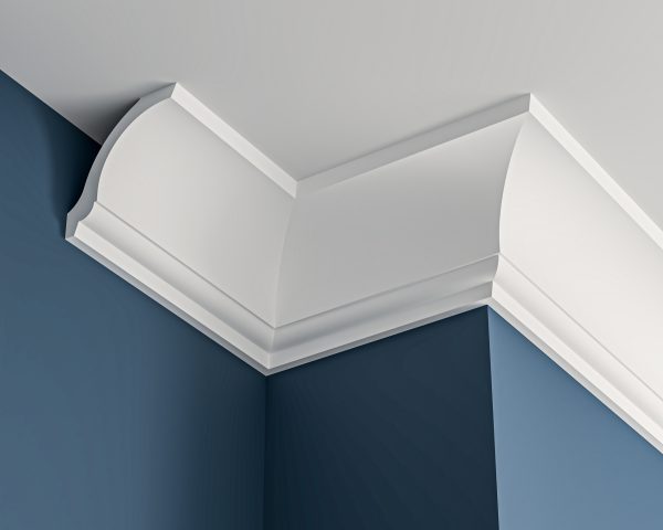 Victorian plaster cornice 95x100mm - 3.0m, in a Plain cove design